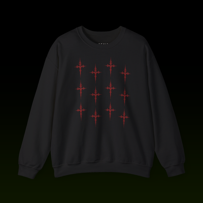 BLOOD CROSS PATTERN SWEATSHIRT