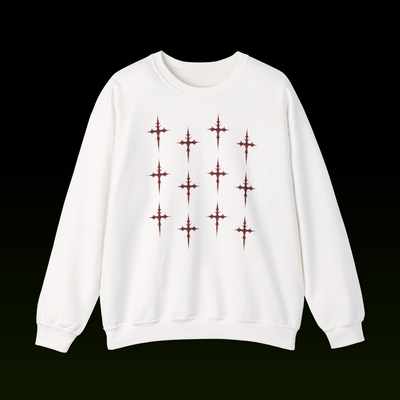 BLOOD CROSS PATTERN SWEATSHIRT