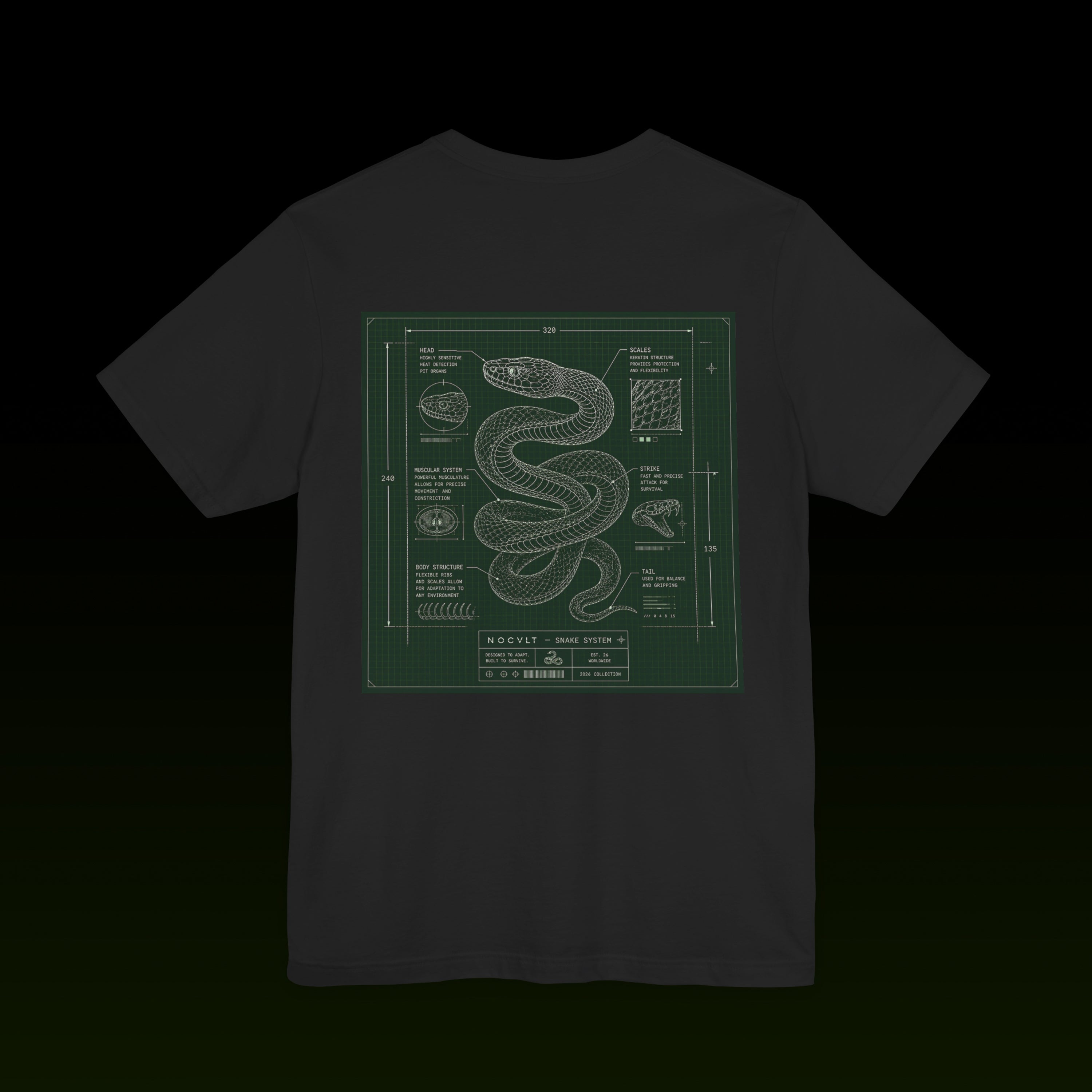 Techprint 004 — Snake Anatomy Tee