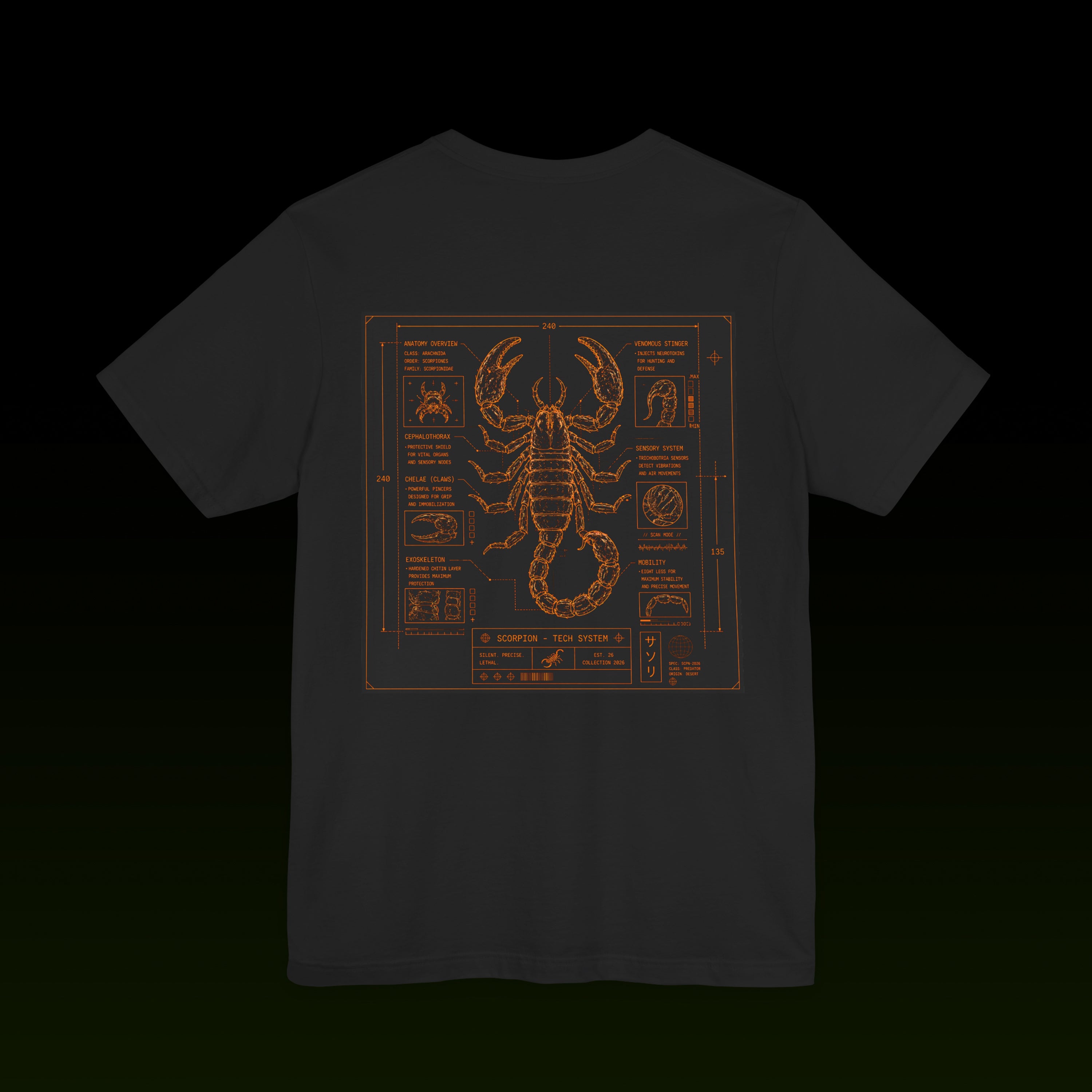 Techprint 003 — Scorpion Anatomy Tee