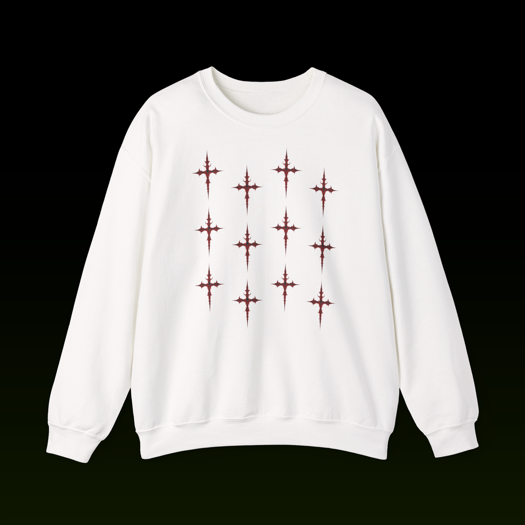 BLOOD CROSS PATTERN SWEATSHIRT