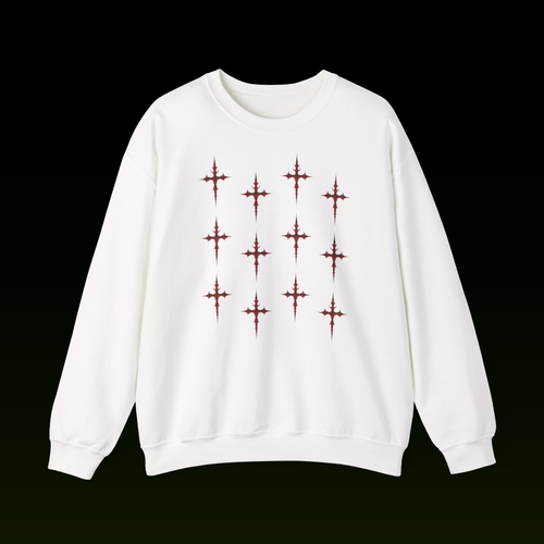 BLOOD CROSS PATTERN SWEATSHIRT