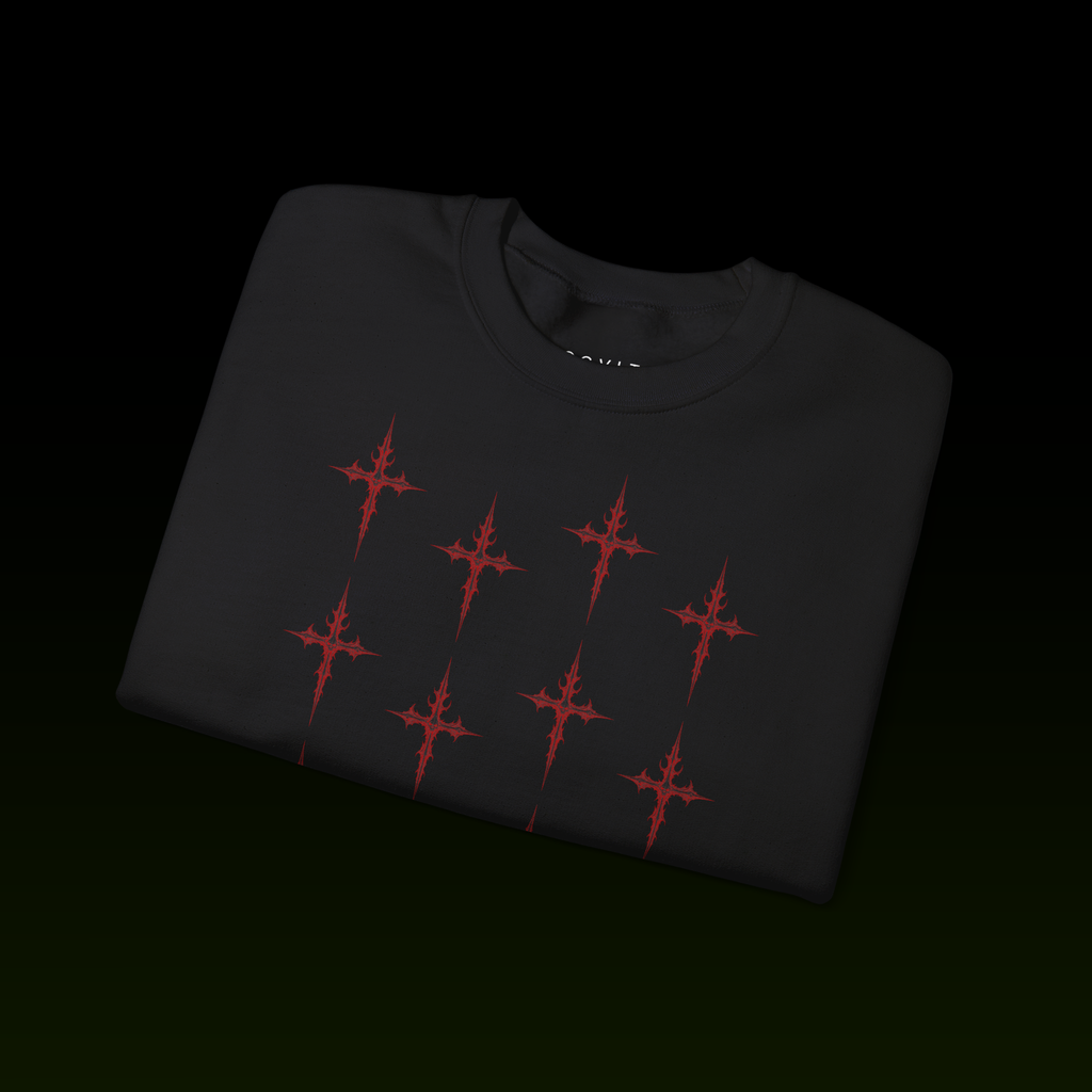 BLOOD CROSS PATTERN SWEATSHIRT