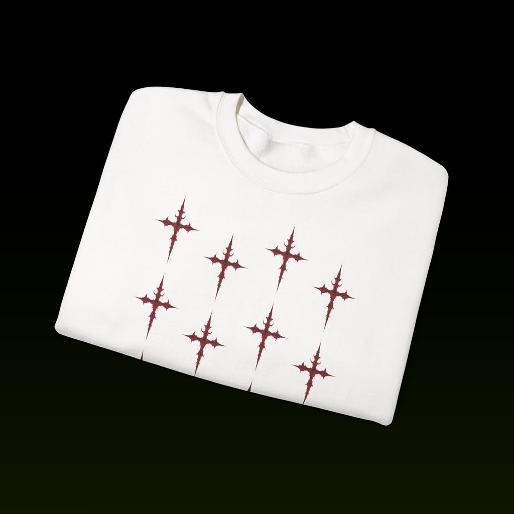 BLOOD CROSS PATTERN SWEATSHIRT