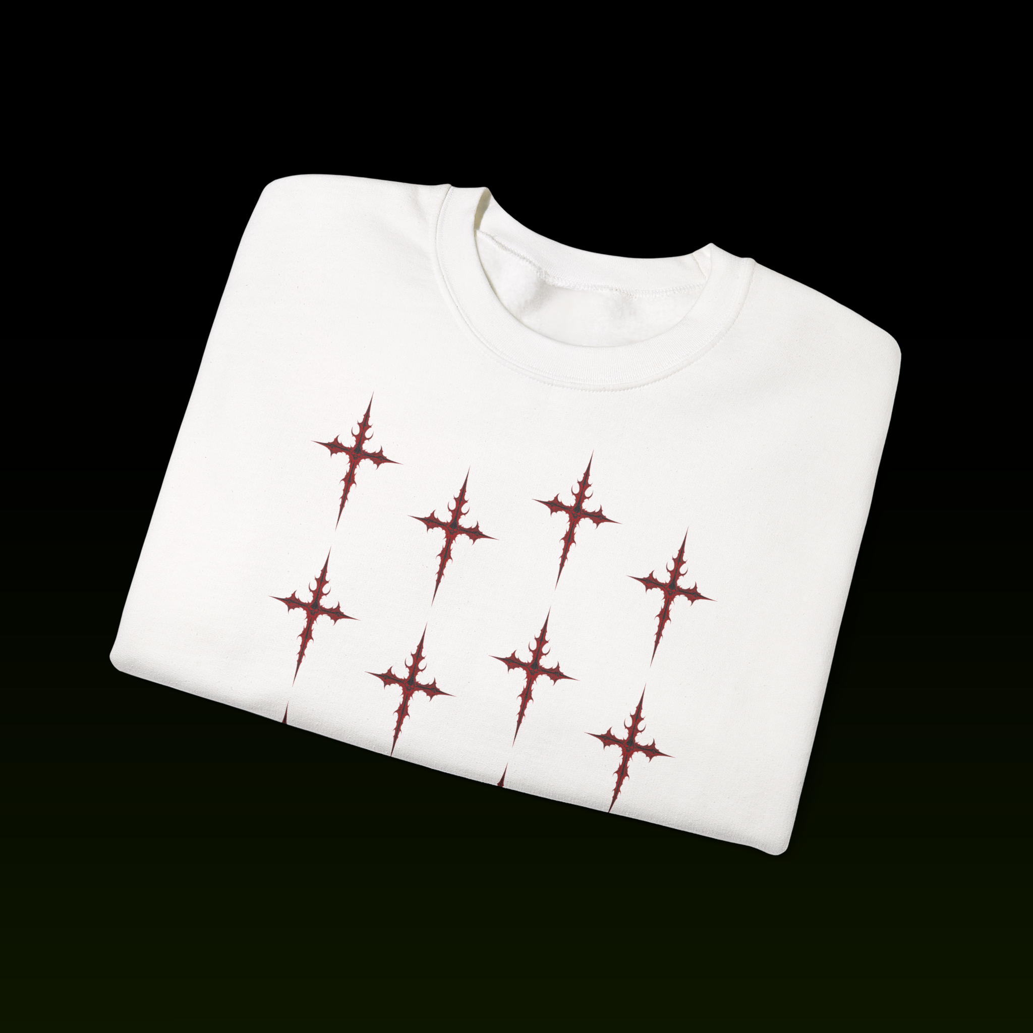 BLOOD CROSS PATTERN SWEATSHIRT
